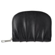 Women Wallet Pleated Sense PU Zipper Short Wallet Simple Solid Color Coin Purse(Black) - free shipping - PMc TechLife - Order now!