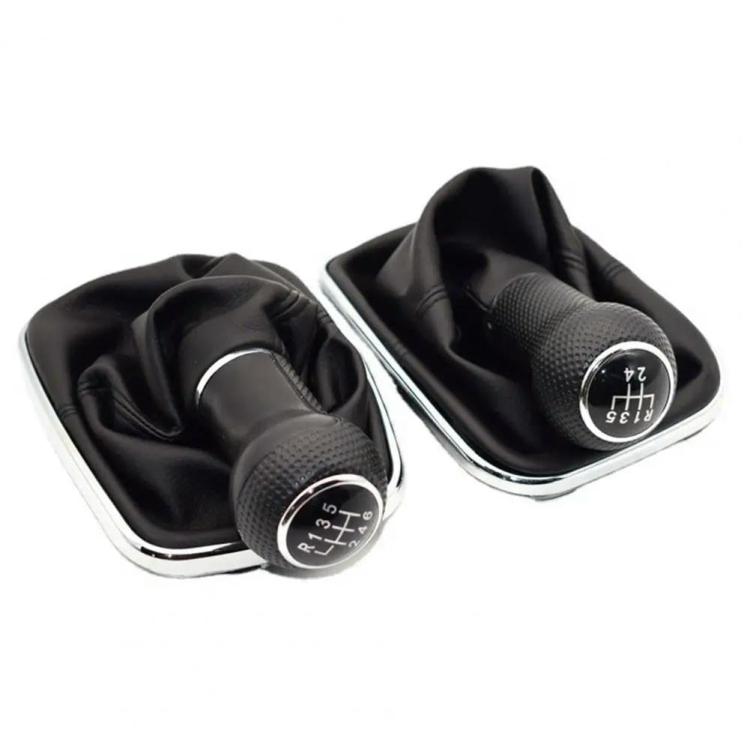 For Volkswagen Golf MK4 Gear Lever Hand Ball, Caliber: 23mm(Electroplating Black Line 6 Speed)