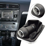 For Volkswagen Golf MK4 Gear Lever Hand Ball, Caliber: 23mm(Electroplating Black Line 6 Speed)