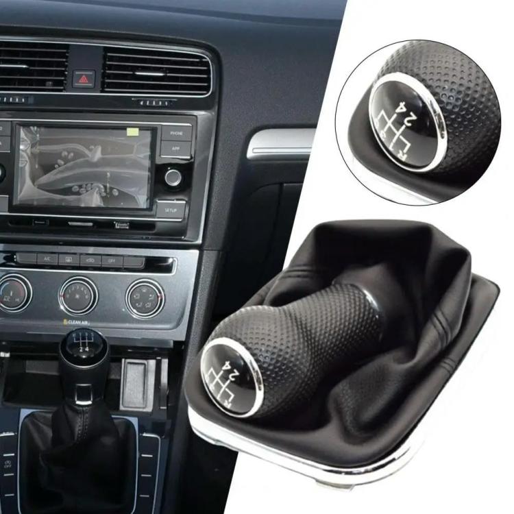 For Volkswagen Golf MK4 Gear Lever Hand Ball, Caliber: 23mm(Electroplating Black Line 5 Speed)