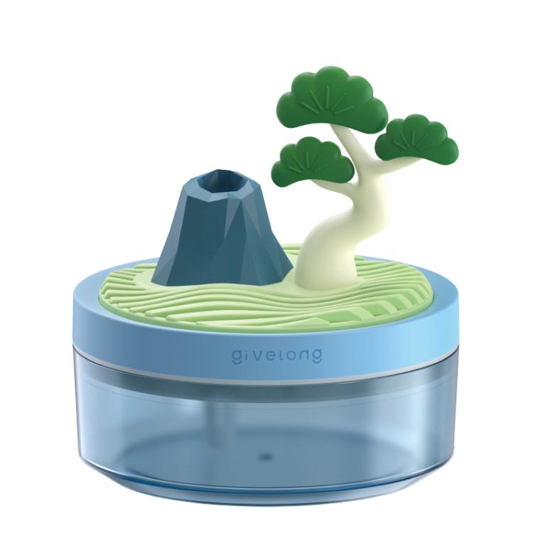 Givelong Mini Portable Landscape Humidifier Plant Pot Hydrator Mister USB Car Spray Aromatherapy Diffuser(Pine Tree)