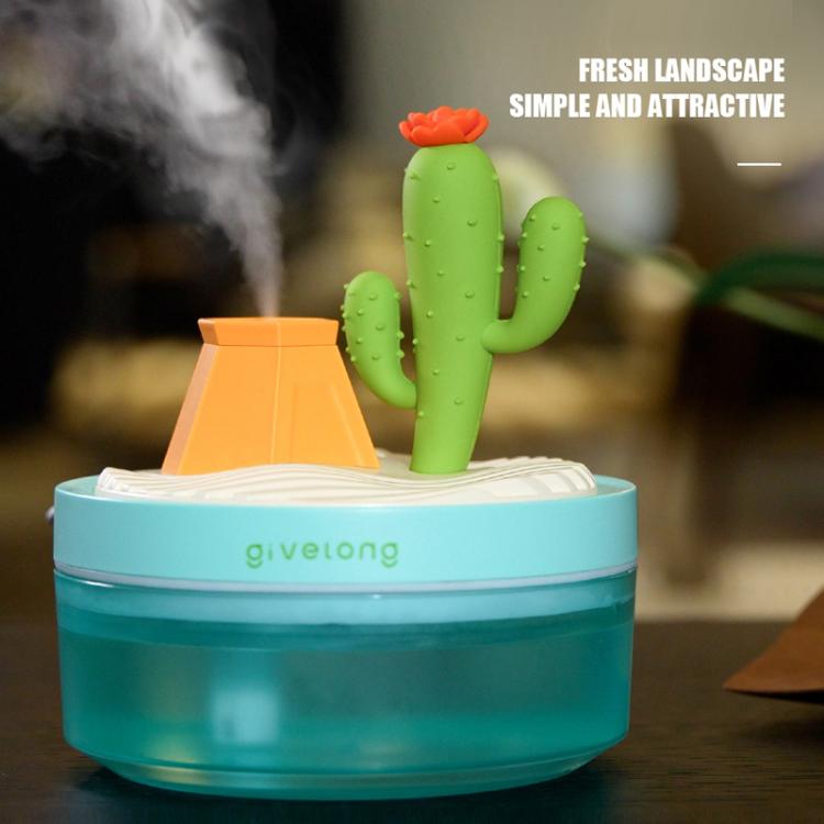 Givelong Mini Portable Landscape Humidifier Plant Pot Hydrator Mister USB Car Spray Aromatherapy Diffuser(Coconut Tree)