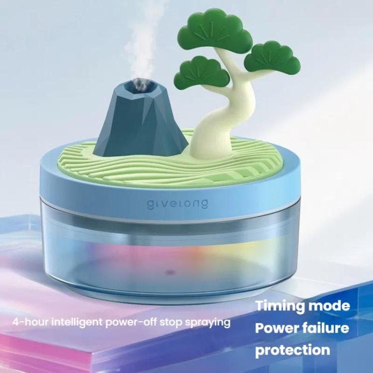 Givelong Mini Portable Landscape Humidifier Plant Pot Hydrator Mister USB Car Spray Aromatherapy Diffuser(Cactus)