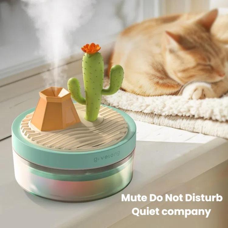 Givelong Mini Portable Landscape Humidifier Plant Pot Hydrator Mister USB Car Spray Aromatherapy Diffuser(Cherry Tree)