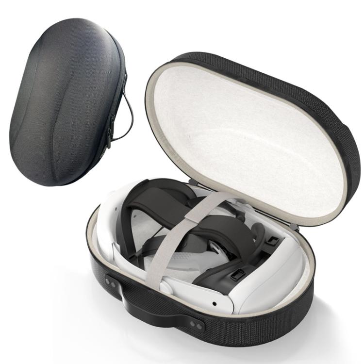 For Meta Quest 3 VR Glasses Storage Case EVA Anti-Pressure Hard Shell Storage Bag(Light Gray)