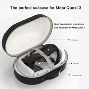 For Meta Quest 3 VR Glasses Storage Case EVA Anti-Pressure Hard Shell Storage Bag(Light Gray)