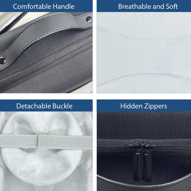 For Meta Quest 3 VR Glasses Storage Case EVA Anti-Pressure Hard Shell Storage Bag(Light Gray)