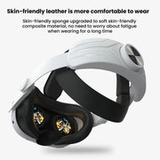 For Meta Quest 3 / 3S Adjustable Headband No Face Pressure VR Head Strap Accessories(Black White)
