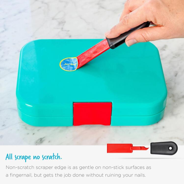 2 In 1 Cleaning Scraper Sticker Tool Household Cleaning Scrubber(Blue)