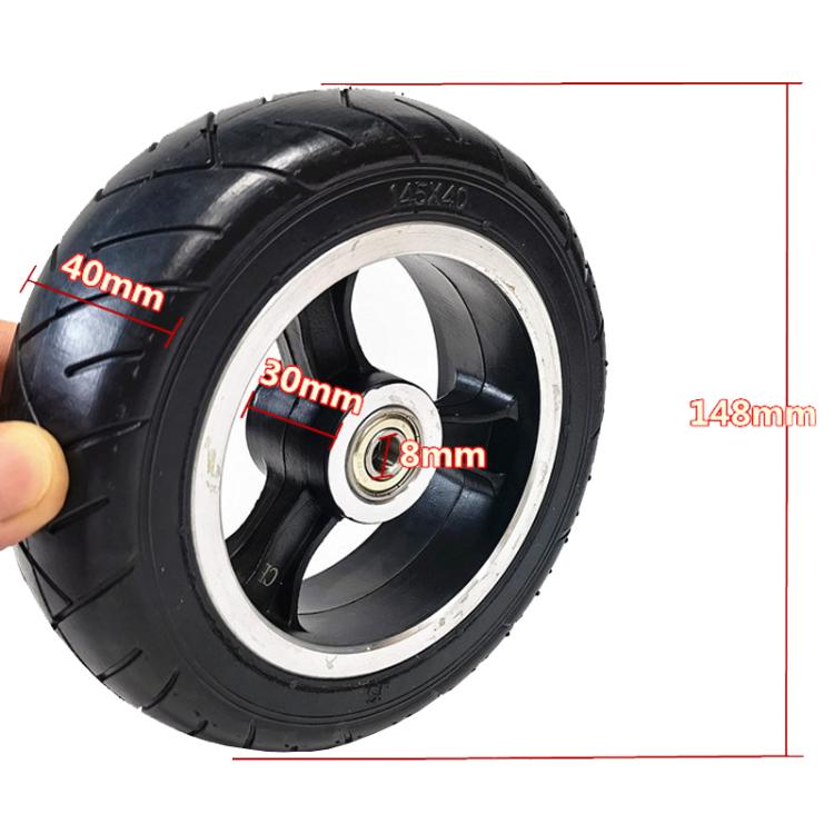 145 x 40 8mm 6 inch Electrical Scooter Rear Wheel Solid Explosion Proof Whole Wheel Assembly Tire