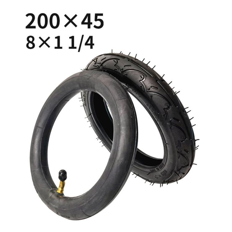 200 X 45 8 Inch Electrical Scooter Tires 8 X 1 1/4 Stroller Tire Accessories, Style: Inner And Outer Tire