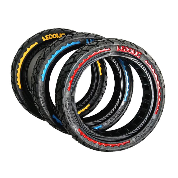 9.5 Inch Electrical Scooter Pneumatic Free Tires 9.5 x 2.50 Off-Road Skeleton Solid Tire, Color: Red
