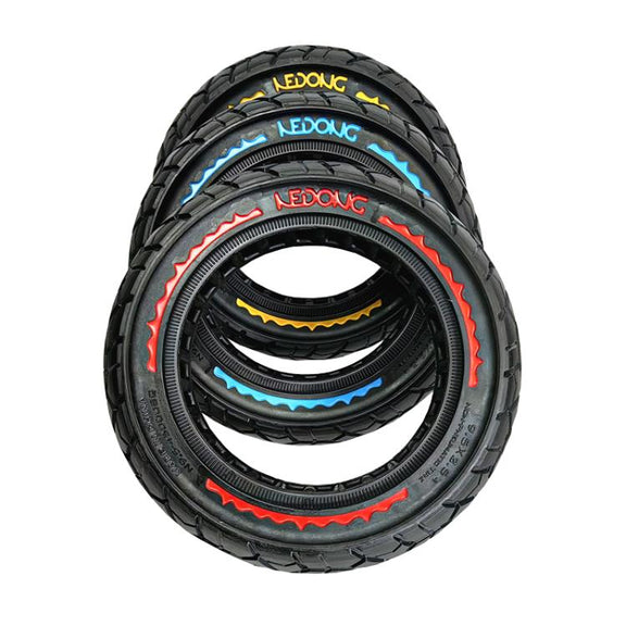 9.5 Inch Electrical Scooter Pneumatic Free Tires 9.5 x 2.50 Off-Road Skeleton Solid Tire, Color: Blue