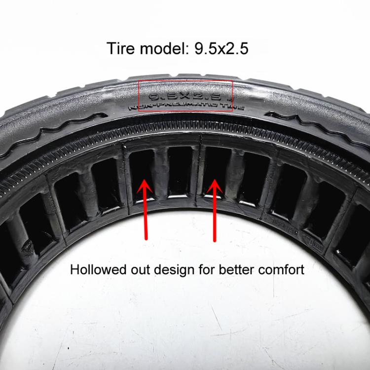 9.5 Inch Electrical Scooter Pneumatic Free Tires 9.5 x 2.50 Off-Road Skeleton Solid Tire, Color: Blue