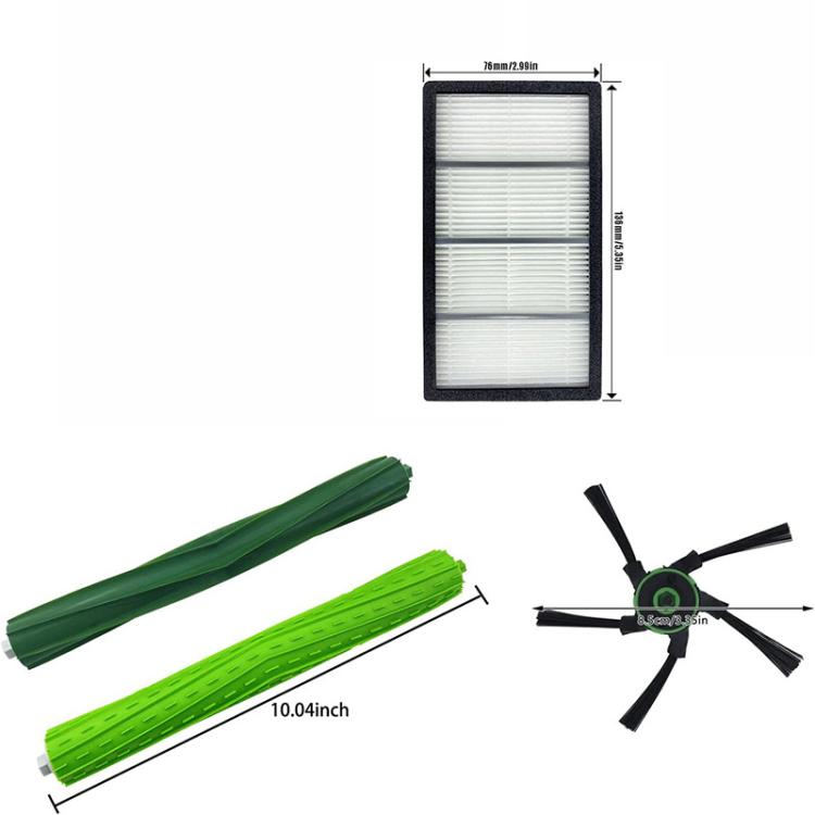 For iRobot Roomba S9 S9+ Vacuum Cleaner Main Brush Side Brush Filter Kit Set 1
