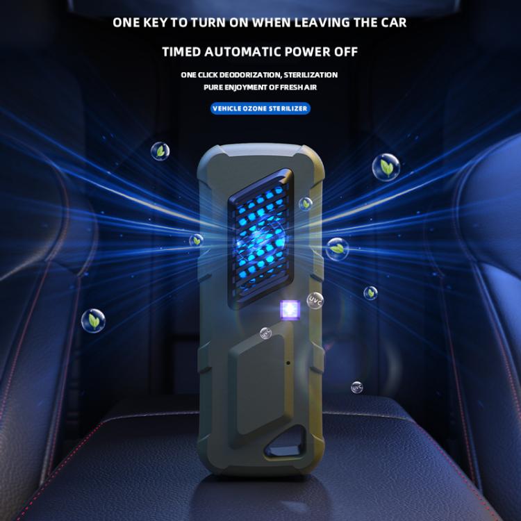 Car Air UVC Deodorizer USB Charging Ozone Purifier(Green)