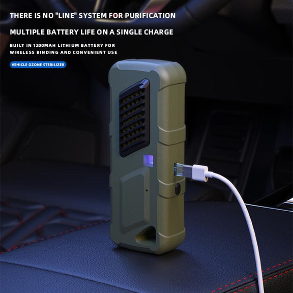 Car Air UVC Deodorizer USB Charging Ozone Purifier(Green)