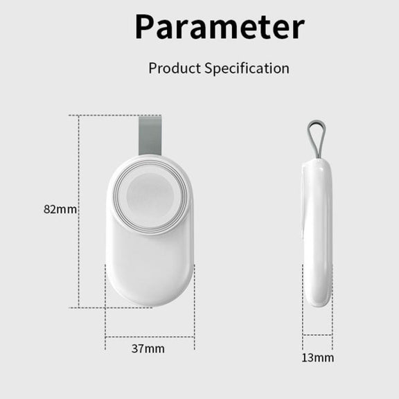 For Apple Watch 1/2/3/4/5/6/7/8/9/10/SE Portable Magnetic Wireless Charger Type-C Smart Wireless Charger(Black)