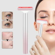 Red Light Facial Wand Eye Neck Massager With Vibrating for Lifting, Dark Circle Reduction(Fairy Pink)