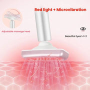 Red Light Facial Wand Eye Neck Massager With Vibrating for Lifting, Dark Circle Reduction(Gradient Pink)