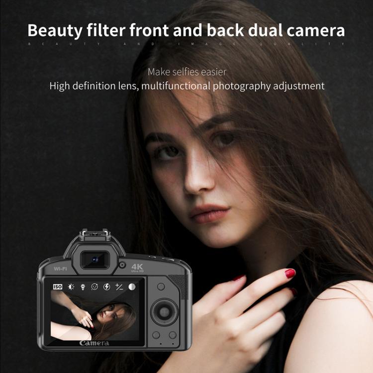 D5 HD WiFi Digital Camera 64MP Dual Camera Night Vision Photography Video DV Standard White