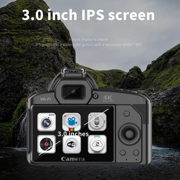 D5 HD WiFi Digital Camera 64MP Dual Camera Night Vision Photography Video DV Standard White