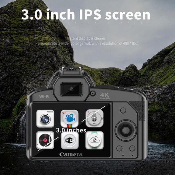 D5 HD WiFi Digital Camera 64MP Dual Camera Night Vision Photography Video DV Standard White