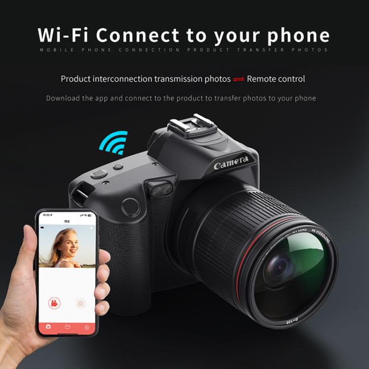 D5 HD WiFi Digital Camera 64MP Dual Camera Night Vision Photography Video DV Standard White