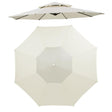 3 Meters 8-Rib Replacement Canopy For Outdoor Patio Umbrella Double Top Waterproof Sunshade Fabric(Beige) - Patio Umbrella by PMc TechLife | Online Shopping South Africa | PMc TechLife | Buy Now Pay Later Mobicred