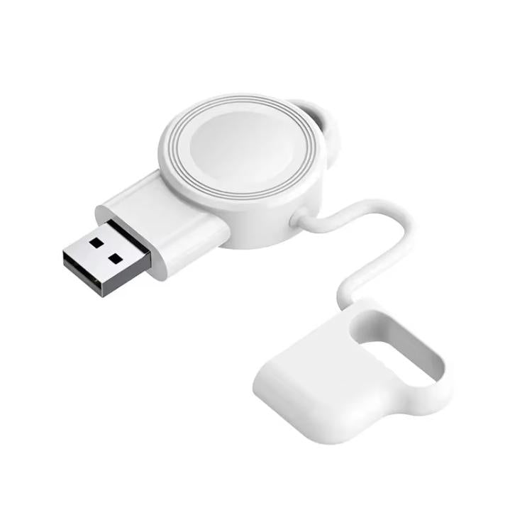 For Apple Watch 1/2/3/4/5/6/7/8/9/10/SE Magnetic Wireless Charger Mini Portable Smart Charger(White)