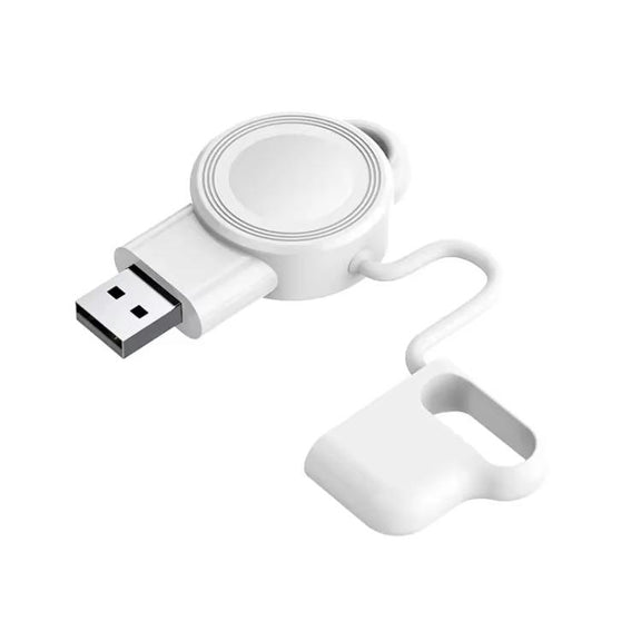 For Apple Watch 1/2/3/4/5/6/7/8/9/10/SE Magnetic Wireless Charger Mini Portable Smart Charger(White)