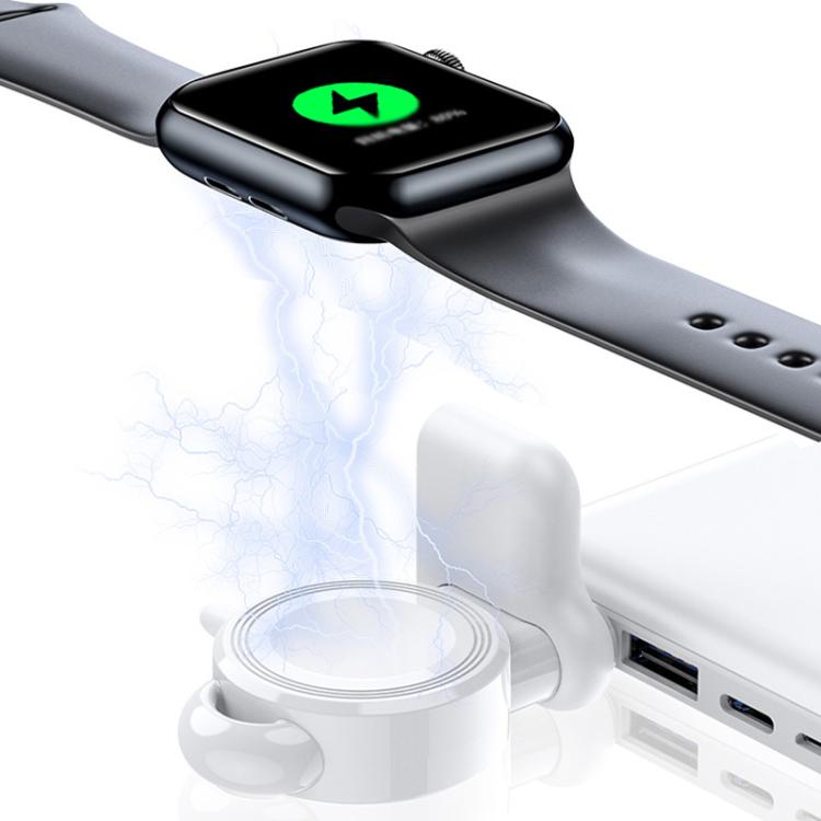 For Apple Watch 1/2/3/4/5/6/7/8/9/10/SE Magnetic Wireless Charger Mini Portable Smart Charger(White)