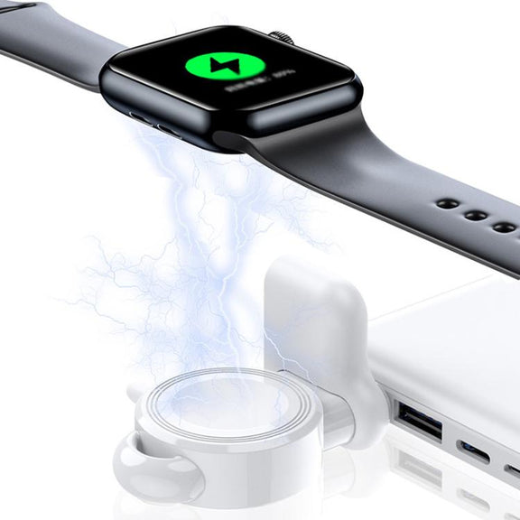 For Apple Watch 1/2/3/4/5/6/7/8/9/10/SE Magnetic Wireless Charger Mini Portable Smart Charger(White)