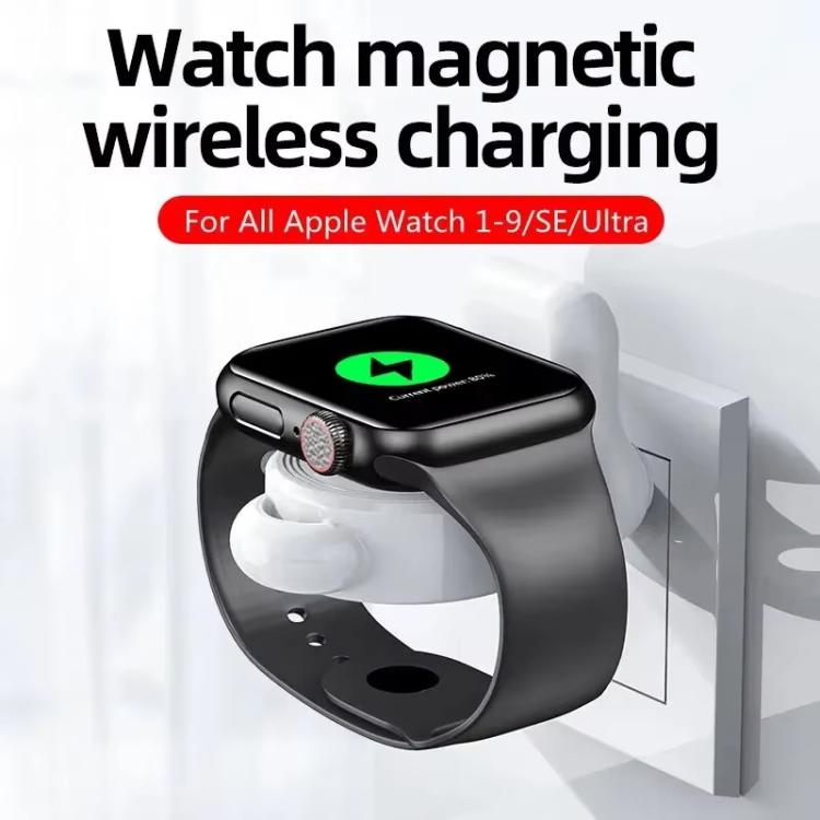 For Apple Watch 1/2/3/4/5/6/7/8/9/10/SE Magnetic Wireless Charger Mini Portable Smart Charger(White)