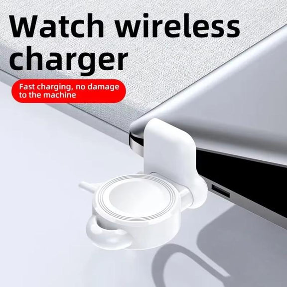 For Apple Watch 1/2/3/4/5/6/7/8/9/10/SE Magnetic Wireless Charger Mini Portable Smart Charger(White)