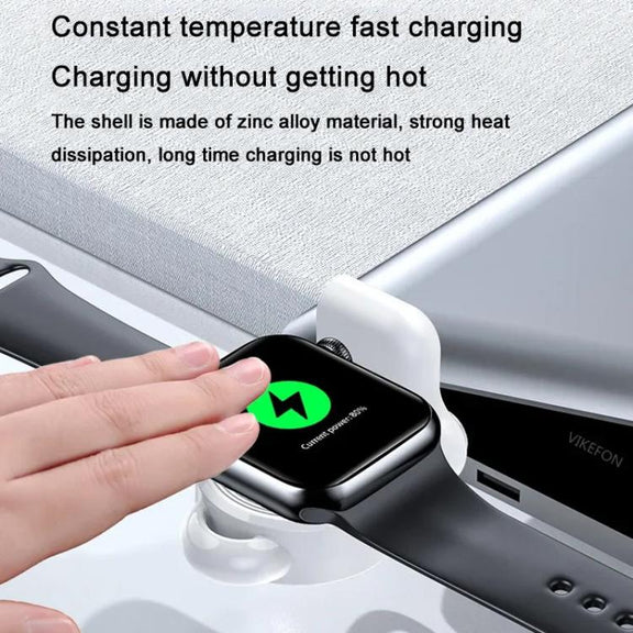 For Apple Watch 1/2/3/4/5/6/7/8/9/10/SE Magnetic Wireless Charger Mini Portable Smart Charger(White)