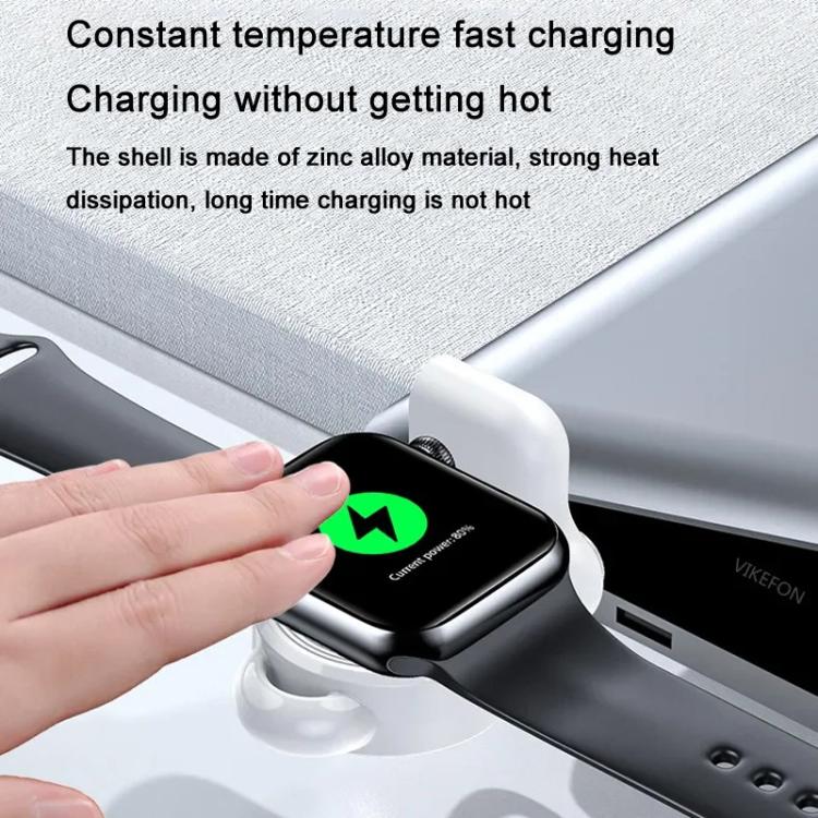 For Apple Watch 1/2/3/4/5/6/7/8/9/10/SE Magnetic Wireless Charger Mini Portable Smart Charger(White)