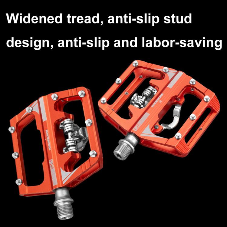 RACEWORK M215 Bicycle Lock Pedal To Flat Pedal Aluminum Alloy SPD Clipless Pedal(Black)