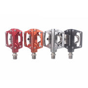 RACEWORK RK213 1pair Mountain Bike SPD + Flat Pedal Self-locking Dual-purpose Pedal(Black)