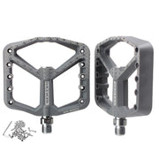 RACEWORK RK579 1pair Bicycle Wide Anti-slip Bearing Pedal Nylon Pedal(Gray)