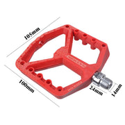 RACEWORK RK579 1pair Bicycle Wide Anti-slip Bearing Pedal Nylon Pedal(Gray)