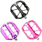 RACEWORK D029 CNC Triple Bearing Hollow Anti-slip Bicycle Pedals(Black)