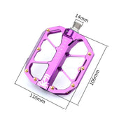 RACEWORK D029 CNC Triple Bearing Hollow Anti-slip Bicycle Pedals(Black)