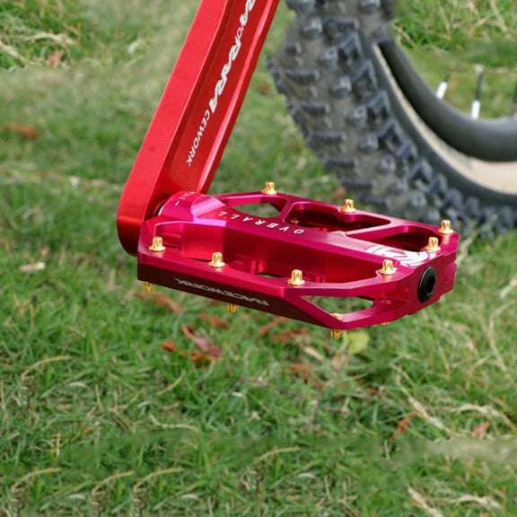RACEWORK D029 CNC Triple Bearing Hollow Anti-slip Bicycle Pedals(Black)