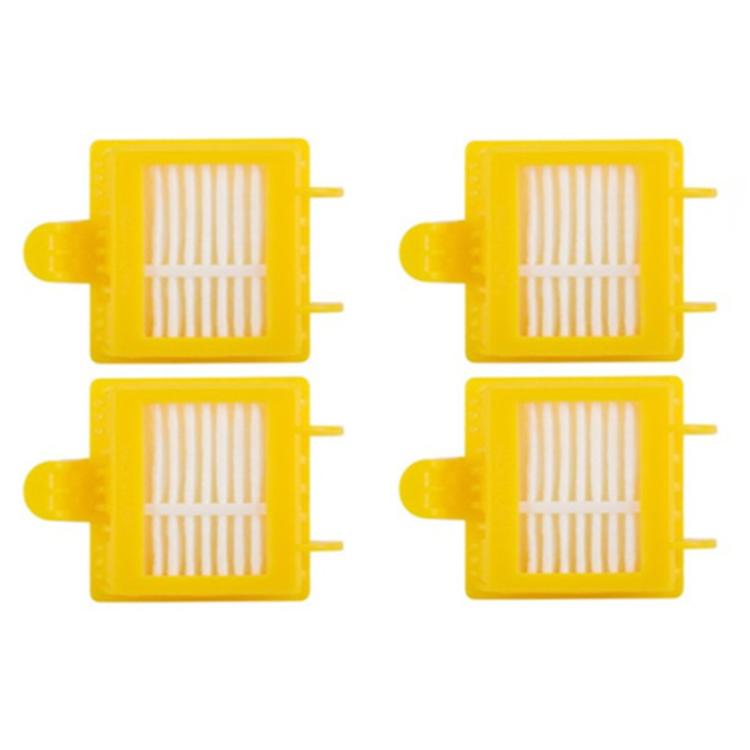 8pcs /Set For IRobot Roomba 700/780 Series Sweeping Robot Accessories 4 HEPA Filter +2 Side Brush +1pair Main Brush(Yellow)