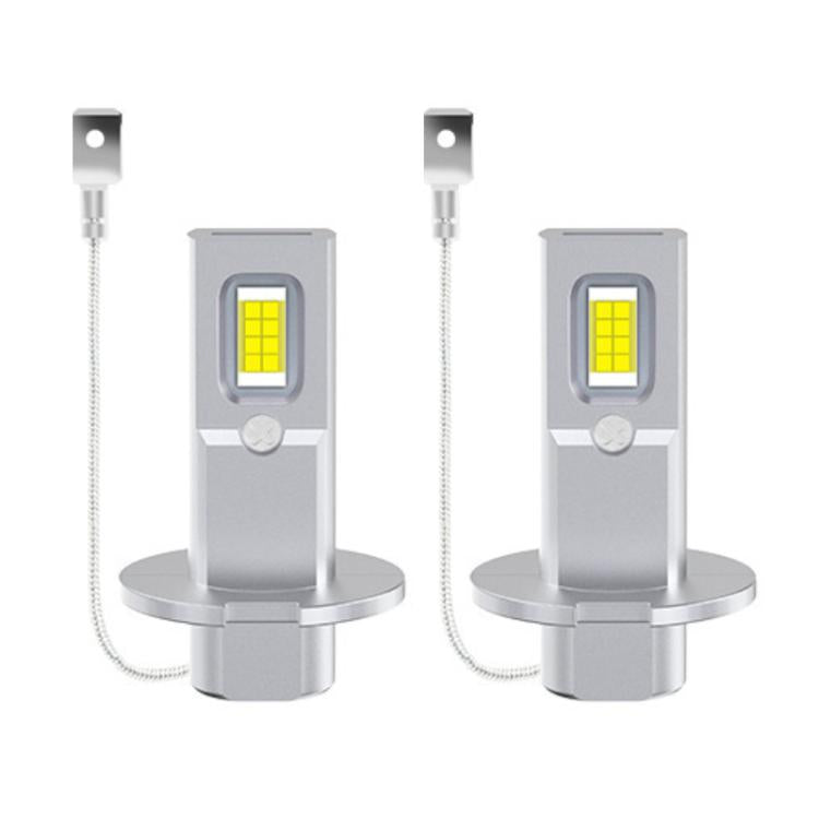 2pcs Mini 1:1 Direct Plug Car LED Headlight Bulb, Specifications: H3(White Light)