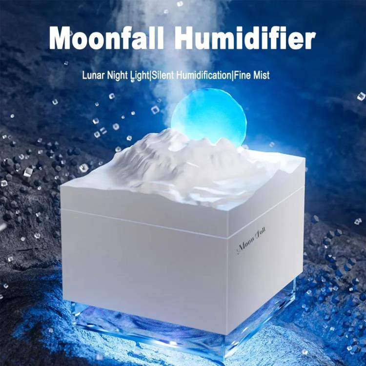 Moonfall Humidifier Aroma Diffuser Large Fog With Night Light Desktop Ornament(White)