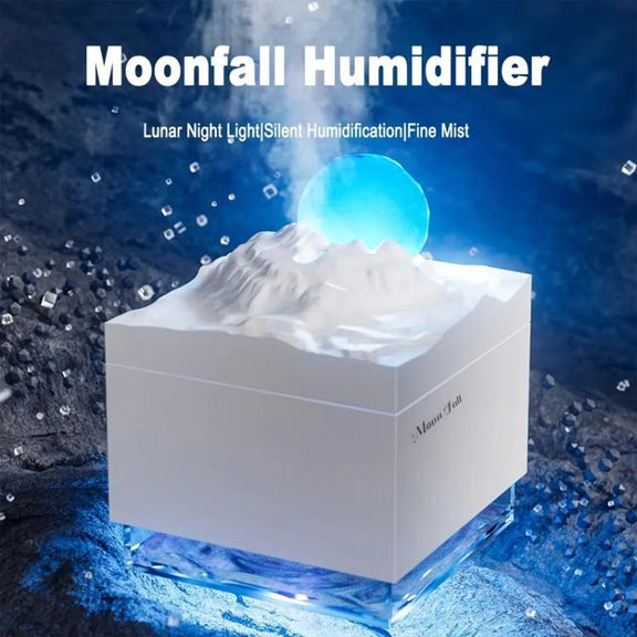 Moonfall Humidifier Aroma Diffuser Large Fog With Night Light Desktop Ornament(White)