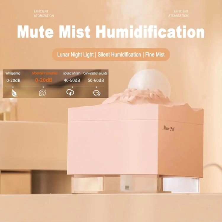 Moonfall Humidifier Aroma Diffuser Large Fog With Night Light Desktop Ornament(Pink)