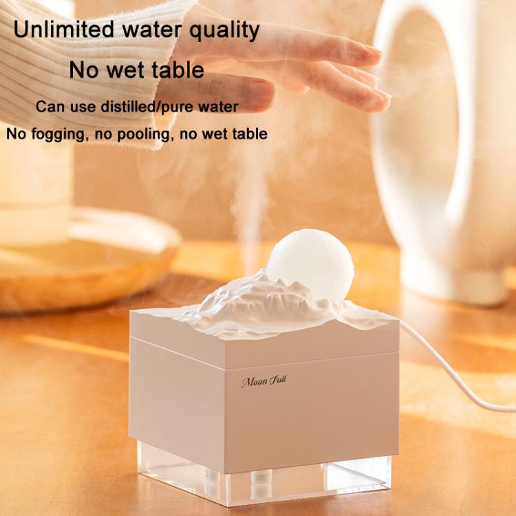 Moonfall Humidifier Aroma Diffuser Large Fog With Night Light Desktop Ornament(White)